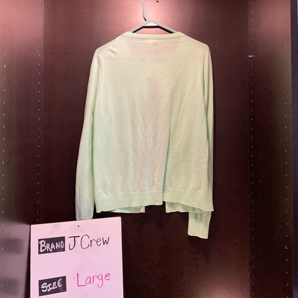 LastChanceB4GoodWill J. Crew Mint Green Button-Up Sweater